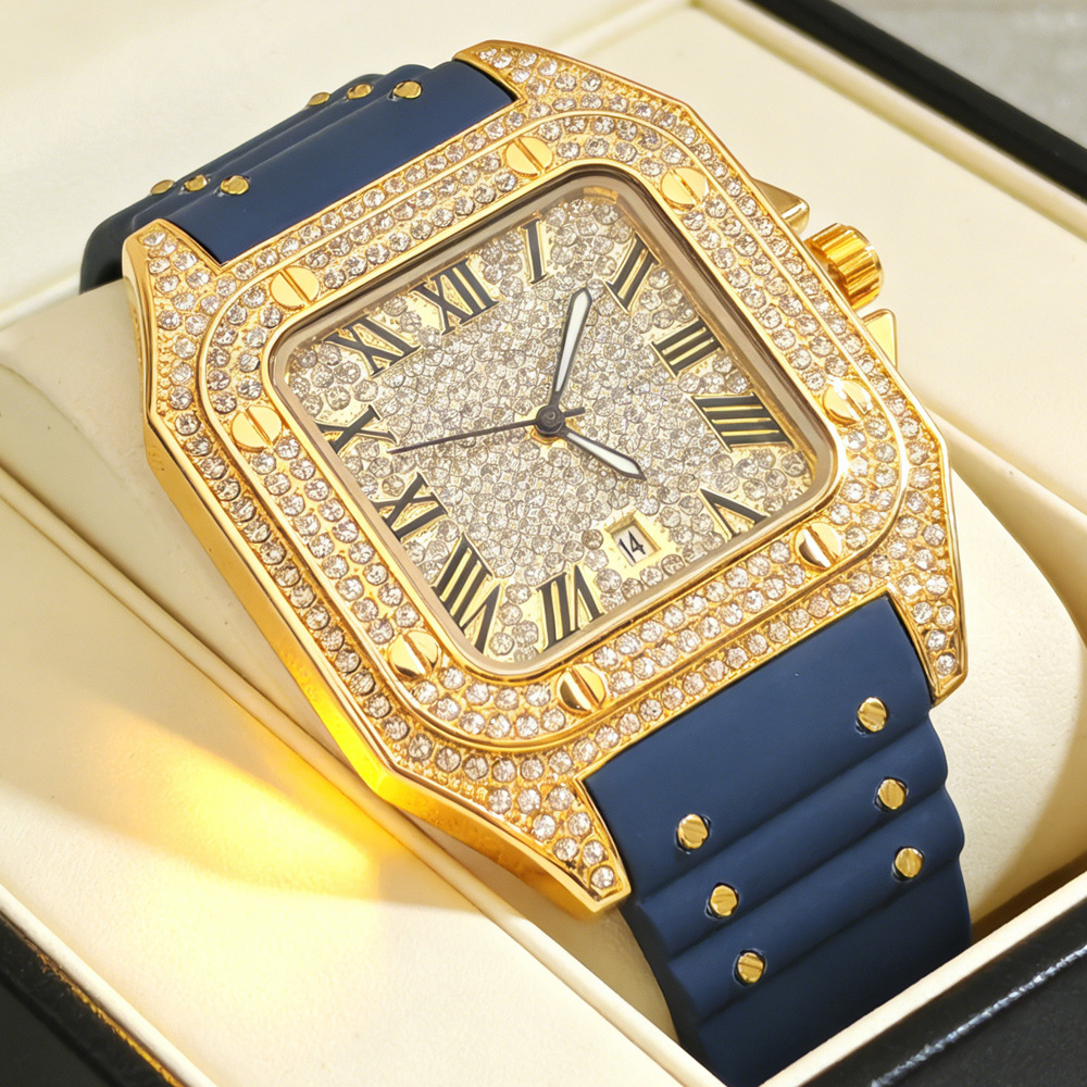 Luxury Watch Iceberg - Hot Fashion Square Volledige Diamond Quartz