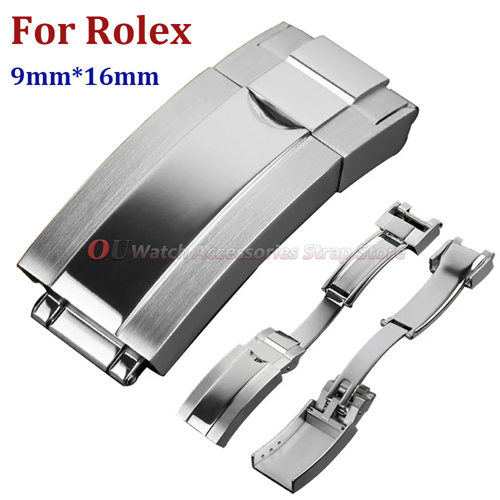 Luxury Watch Investment - 9mmx16mm roestvrijstalen vouwsluiting voor Rolex Submariner