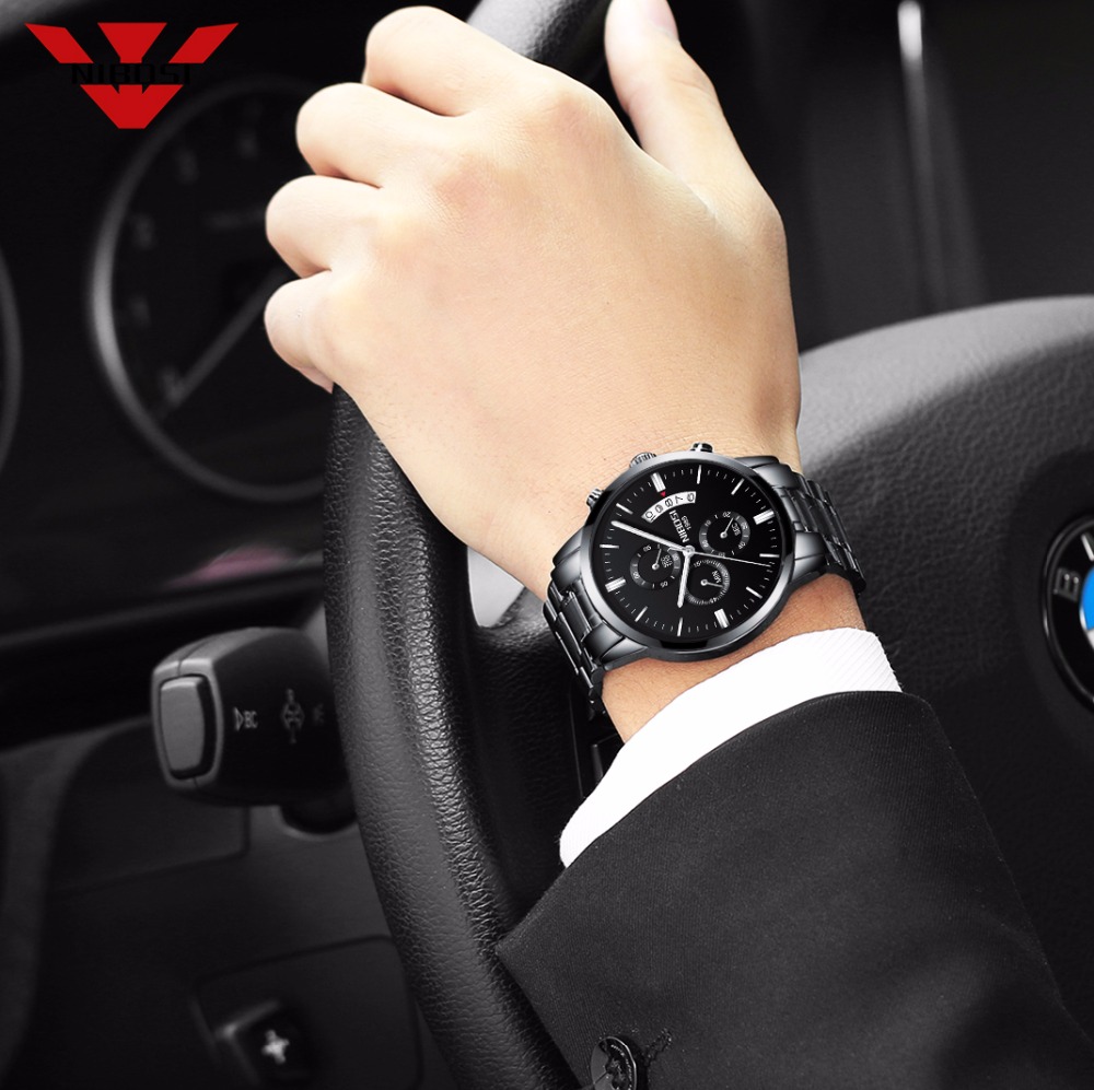 Nibosi Roestvrij Staal Black Q - Luxury Watch Top 10 recensie en prijs