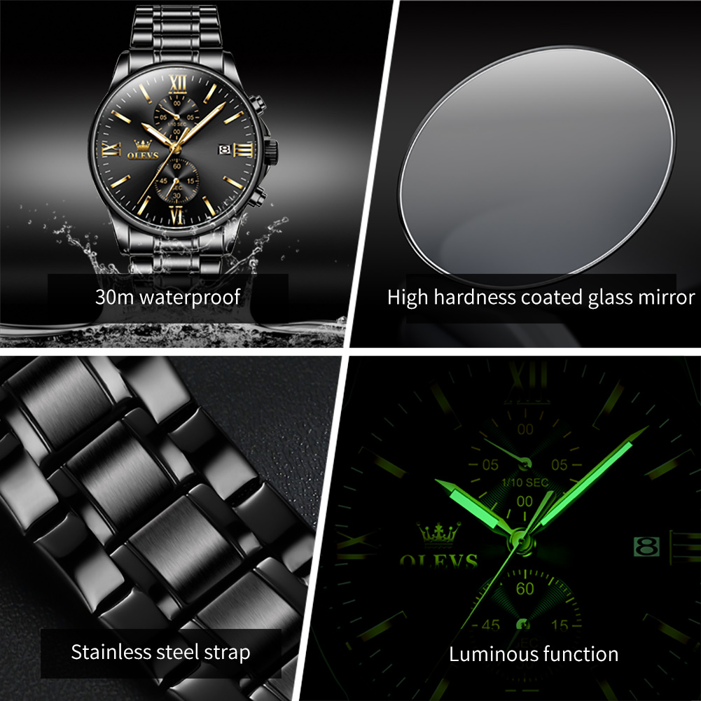 OLEVS 2886 Klassiek Zwart Quar - Luxury Watch Maker recensie en prijs