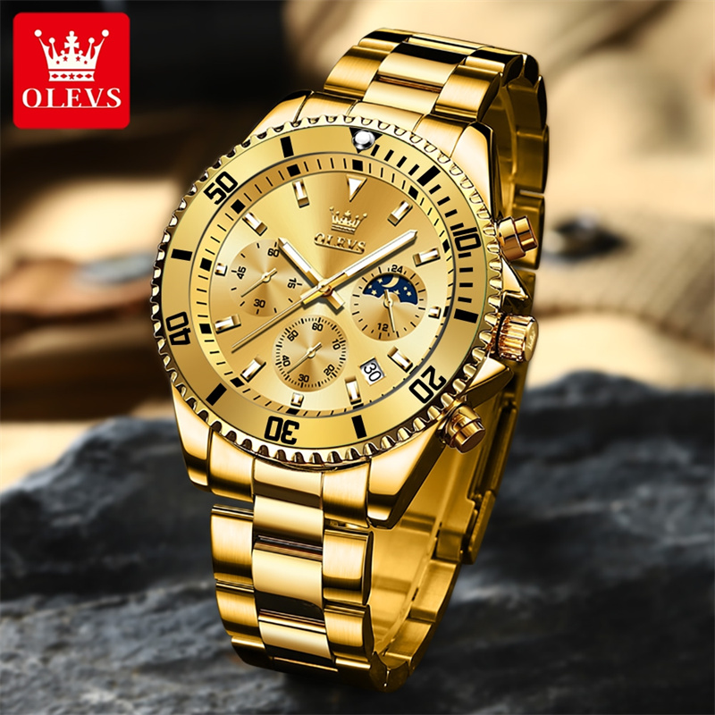 Olevs Horloge Heren Topmerk Lu - Luxury Watch Maker recensie en prijs