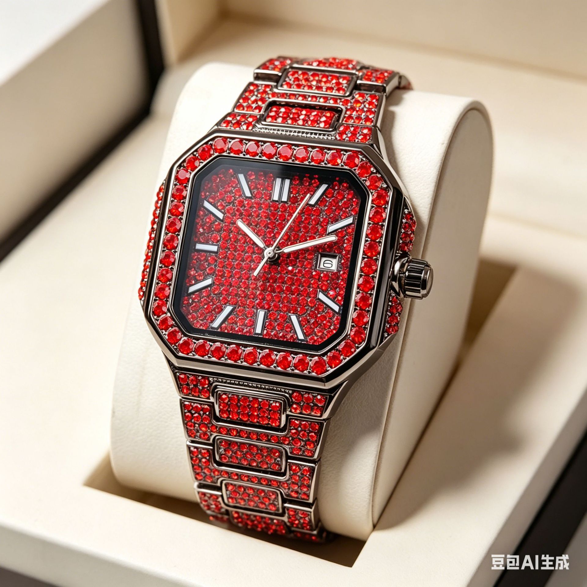 Luxe vierkante ijsdiamant quar - Luxury Watch Iceberg recensie en prijs