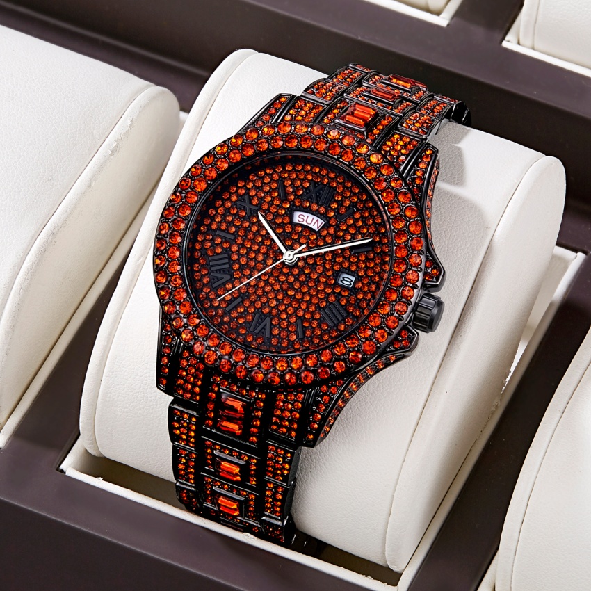 Luxe Hip Hop RVS Rood Kleurig  - Luxury Watch Iceberg recensie en prijs